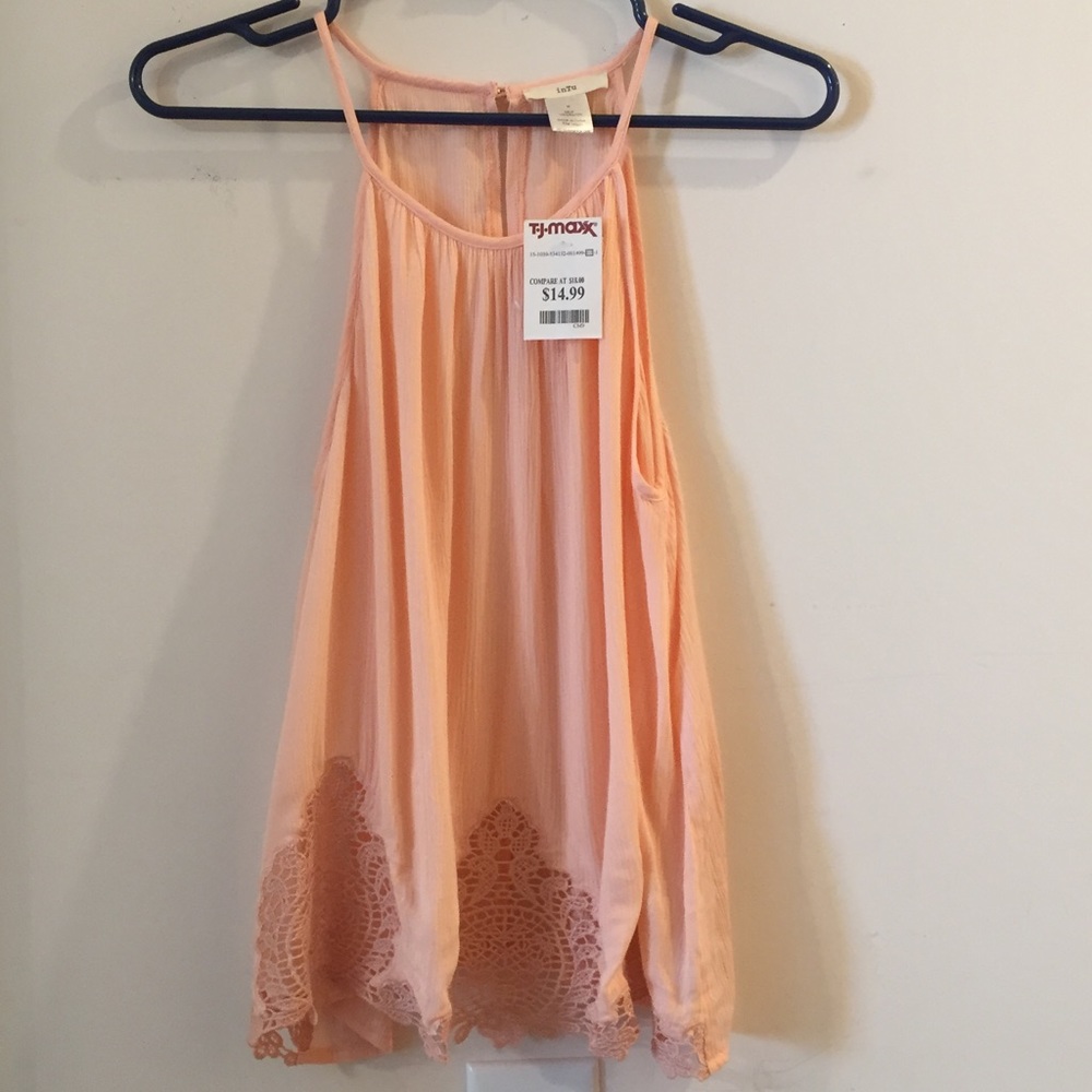 NWT InTu Detailed Pink Sleeveless Shirt